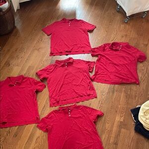 Lands' End Vibrant Red Kids Polo Shirt - $20 each